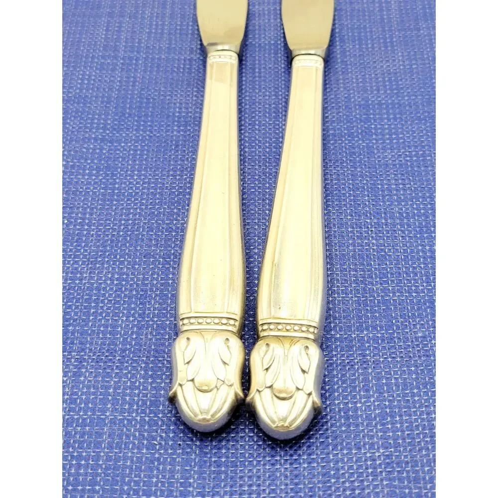 Holmes & Edwards International Silver Danish Princess Master Butter Knive Set 2